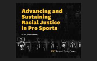 Cover of Advancing and Sustaining Racial Justice in Pro Sports Report